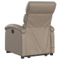 vidaXL Sillón reclinable de masaje eléctrico cuero sintético capuchino vidaXL Sillón reclinable de masaje eléctrico cuero sintético capuchino