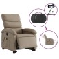 vidaXL Sillón reclinable de masaje eléctrico cuero sintético capuchino vidaXL Sillón reclinable de masaje eléctrico cuero sintético capuchino