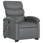 vidaXL Sillón reclinable de masaje de pie cuero artificial gris vidaXL Sillón reclinable de masaje de pie cuero artificial gris