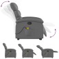 vidaXL Sillón reclinable de masaje de pie cuero artificial gris vidaXL Sillón reclinable de masaje de pie cuero artificial gris