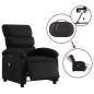 vidaXL Sillón de masaje reclinable eléctrico cuero sintético negro vidaXL Sillón de masaje reclinable eléctrico cuero sintético negro