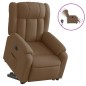 vidaXL Sillón eléctrico reclinable elevable de tela marrón vidaXL Sillón eléctrico reclinable elevable de tela marrón
