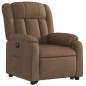 vidaXL Sillón eléctrico reclinable elevable de tela marrón vidaXL Sillón eléctrico reclinable elevable de tela marrón