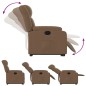 vidaXL Sillón eléctrico reclinable elevable de tela marrón vidaXL Sillón eléctrico reclinable elevable de tela marrón