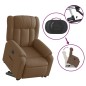 vidaXL Sillón eléctrico reclinable elevable de tela marrón vidaXL Sillón eléctrico reclinable elevable de tela marrón