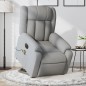 vidaXL Sillón de masaje eléctrico reclinable elevable tela gris claro vidaXL Sillón de masaje eléctrico reclinable elevable tela gris claro