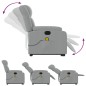 vidaXL Sillón de masaje eléctrico reclinable elevable tela gris claro vidaXL Sillón de masaje eléctrico reclinable elevable tela gris claro