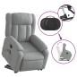 vidaXL Sillón de masaje eléctrico reclinable elevable tela gris claro vidaXL Sillón de masaje eléctrico reclinable elevable tela gris claro