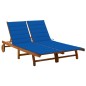 vidaXL Tumbona de jardín 2 personas y cojines madera maciza de acacia vidaXL Tumbona de jardín 2 personas y cojines madera maciza de acacia
