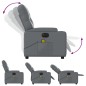 vidaXL Sillón de masaje reclinable eléctrico cuero sintético gris vidaXL Sillón de masaje reclinable eléctrico cuero sintético gris