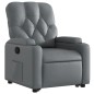 vidaXL Sillón reclinable elevable cuero artificial gris vidaXL Sillón reclinable elevable cuero artificial gris