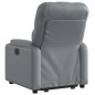 vidaXL Sillón reclinable elevable cuero artificial gris vidaXL Sillón reclinable elevable cuero artificial gris