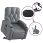 vidaXL Sillón reclinable elevable cuero artificial gris vidaXL Sillón reclinable elevable cuero artificial gris