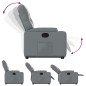 vidaXL Sillón reclinable elevable cuero artificial gris vidaXL Sillón reclinable elevable cuero artificial gris