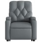 vidaXL Sillón reclinable elevable cuero artificial gris vidaXL Sillón reclinable elevable cuero artificial gris