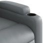 vidaXL Sillón reclinable elevable cuero artificial gris vidaXL Sillón reclinable elevable cuero artificial gris