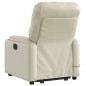 vidaXL Sillón reclinable de masaje de pie cuero artificial color crema vidaXL Sillón reclinable de masaje de pie cuero artificial color crema