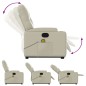 vidaXL Sillón reclinable de masaje de pie cuero artificial color crema vidaXL Sillón reclinable de masaje de pie cuero artificial color crema