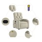 vidaXL Sillón reclinable de masaje de pie cuero artificial color crema vidaXL Sillón reclinable de masaje de pie cuero artificial color crema