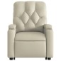 vidaXL Sillón reclinable de masaje de pie cuero artificial color crema vidaXL Sillón reclinable de masaje de pie cuero artificial color crema