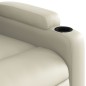 vidaXL Sillón reclinable de masaje de pie cuero artificial color crema vidaXL Sillón reclinable de masaje de pie cuero artificial color crema