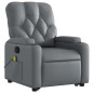 vidaXL Sillón reclinable de masaje de pie cuero artificial gris vidaXL Sillón reclinable de masaje de pie cuero artificial gris