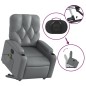 vidaXL Sillón reclinable de masaje de pie cuero artificial gris vidaXL Sillón reclinable de masaje de pie cuero artificial gris
