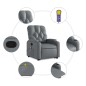 vidaXL Sillón reclinable de masaje de pie cuero artificial gris vidaXL Sillón reclinable de masaje de pie cuero artificial gris
