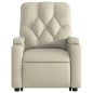 vidaXL Sillón de masaje elevable eléctrico cuero sintético crema vidaXL Sillón de masaje elevable eléctrico cuero sintético crema