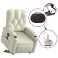 vidaXL Sillón de masaje elevable eléctrico cuero sintético crema vidaXL Sillón de masaje elevable eléctrico cuero sintético crema