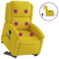 vidaXL Sillón reclinable masaje eléctrico elevable terciopelo amarillo vidaXL Sillón reclinable masaje eléctrico elevable terciopelo amarillo