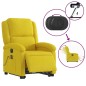 vidaXL Sillón reclinable masaje eléctrico elevable terciopelo amarillo vidaXL Sillón reclinable masaje eléctrico elevable terciopelo amarillo