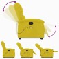 vidaXL Sillón reclinable masaje eléctrico elevable terciopelo amarillo vidaXL Sillón reclinable masaje eléctrico elevable terciopelo amarillo