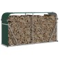 vidaXL Leñero de acero galvanizado verde 180x45x100 cm vidaXL Leñero de acero galvanizado verde 180x45x100 cm