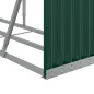 vidaXL Leñero de acero galvanizado verde 300x45x100 cm vidaXL Leñero de acero galvanizado verde 300x45x100 cm