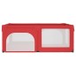 vidaXL Parque para bebés con 2 puertas tela Oxford rojo vidaXL Parque para bebés con 2 puertas tela Oxford rojo