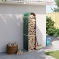 vidaXL Leñero de acero galvanizado verde 40x45x170 cm vidaXL Leñero de acero galvanizado verde 40x45x170 cm