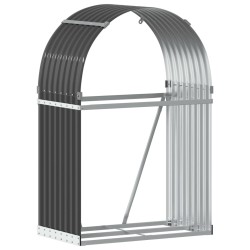 vidaXL Leñero de acero galvanizado gris antracita 80x45x120 cm
