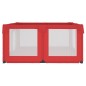 vidaXL Parque para bebés con 2 puertas tela Oxford rojo vidaXL Parque para bebés con 2 puertas tela Oxford rojo