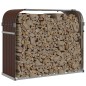 vidaXL Leñero de acero galvanizado marrón 120x45x100 cm vidaXL Leñero de acero galvanizado marrón 120x45x100 cm