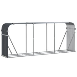vidaXL Leñero de acero galvanizado gris antracita 234x45x100 cm