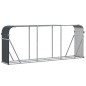 vidaXL Leñero de acero galvanizado gris antracita 234x45x100 cm vidaXL Leñero de acero galvanizado gris antracita 234x45x100 cm