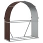 vidaXL Leñero de acero galvanizado marrón 120x45x140 cm vidaXL Leñero de acero galvanizado marrón 120x45x140 cm