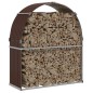 vidaXL Leñero de acero galvanizado marrón 120x45x140 cm vidaXL Leñero de acero galvanizado marrón 120x45x140 cm