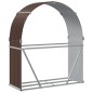 vidaXL Leñero de acero galvanizado marrón 120x45x140 cm vidaXL Leñero de acero galvanizado marrón 120x45x140 cm