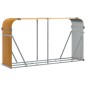 vidaXL Leñero de acero galvanizado marrón claro 180x45x100 cm vidaXL Leñero de acero galvanizado marrón claro 180x45x100 cm