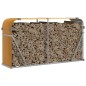 vidaXL Leñero de acero galvanizado marrón claro 180x45x100 cm vidaXL Leñero de acero galvanizado marrón claro 180x45x100 cm