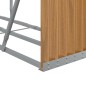 vidaXL Leñero de acero galvanizado marrón claro 180x45x100 cm vidaXL Leñero de acero galvanizado marrón claro 180x45x100 cm