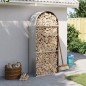 vidaXL Leñero de acero galvanizado gris claro 80x45x190 cm vidaXL Leñero de acero galvanizado gris claro 80x45x190 cm