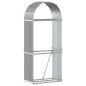 vidaXL Leñero de acero galvanizado gris claro 80x45x190 cm vidaXL Leñero de acero galvanizado gris claro 80x45x190 cm